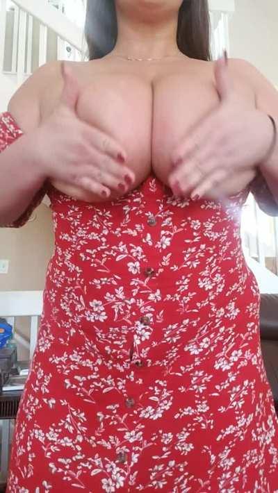 My huge tits felt extra bouncy