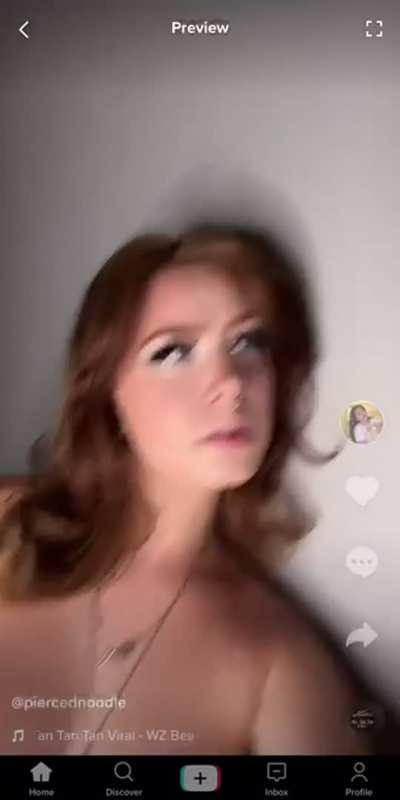 Ginger slut deep throats cock in TikTok