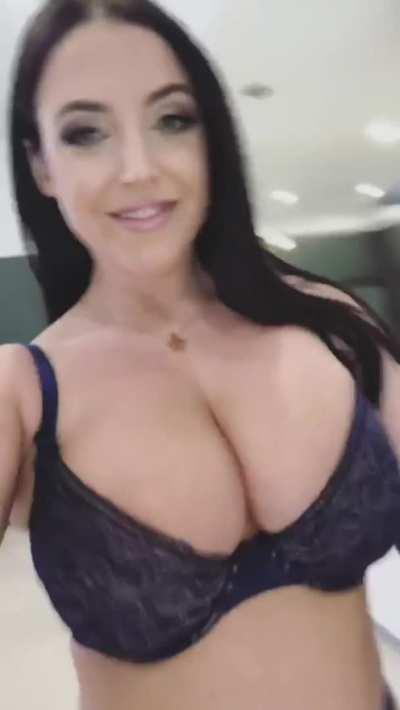 Big bigger Angela s cleavage